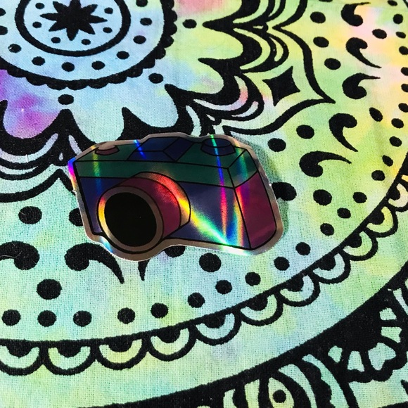 Camera Metallic Prismatic Reflective Single Decor Sticker - Picture 3 of 11